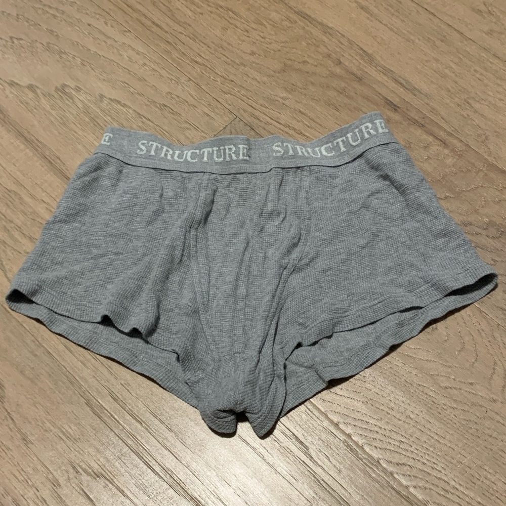 Vintage 90’s Structure Gray Ribbed Knit Brief